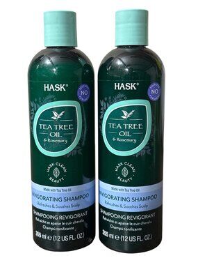 2x- Hask Tea Tree Oil & Rosemary Invigorating Shampoo 12 Oz